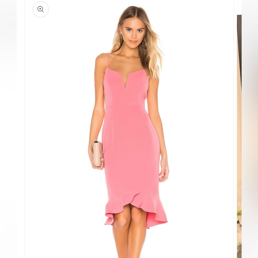 Bardot Kristen Dress Pink Sleeveless Dress with Peplum